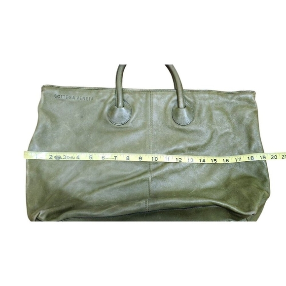Bottega Venetta leather hand bag/ tote bag Green - Picture 15 of 16